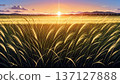 Pixel art illustration of a wheat field 137127888