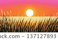Pixel art illustration of a wheat field 137127893