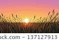 Pixel art illustration of a wheat field 137127913