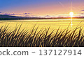 Pixel art illustration of a wheat field 137127914
