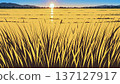 Pixel art illustration of a wheat field 137127917