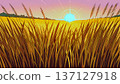 Pixel art illustration of a wheat field 137127918