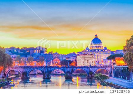St. Peter's cathedral over bridge St. Peter's cathedral over bridge 137128766