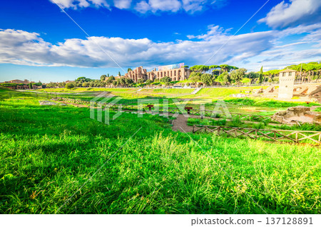Forum - Roman ruins in Rome, Italy Forum - Roman ruins in Rome, Italy 137128891