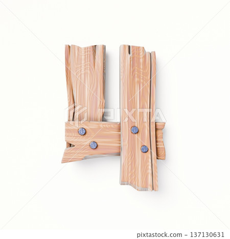 Wooden planks Font Number 4 FOUR 3D Wooden planks Font Number 4 FOUR 3D 137130631