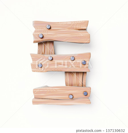 Wooden planks Font Number 5 FIVE 3D Wooden planks Font Number 5 FIVE 3D 137130632