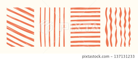 Line Pattern Set Hand Drawn Line Pattern Set Hand Drawn 137131233