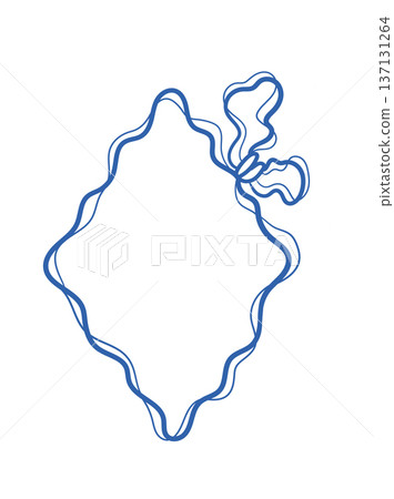 Wavy Coquette Ribbon Frame 137131264