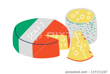 Cheese Assortment Gourmet Food Hand Drawn Cheese Assortment Gourmet Food Hand Drawn 137131267