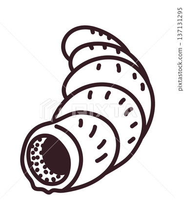 Croissant Pastry Outline Drawing Croissant Pastry Outline Drawing 137131295
