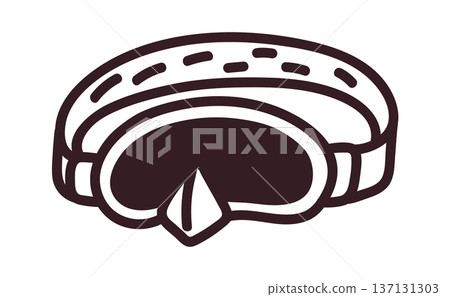 Diving Mask Handdrawn Doodle 137131303