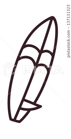 Surfboard Outline Linework 137131323