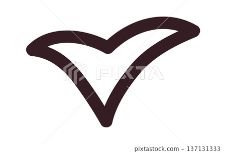 Bird Outline Hand Drawn Doodle 137131333