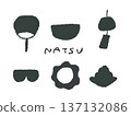 Hand-drawn illustrations that are easy to use as icons and symbols in designs. 137132086