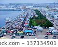 Scene from the Tatehana Wharf Morning Market in Hachinohe City, Aomori Prefecture 137134501