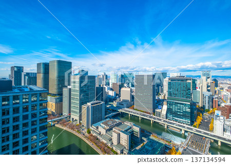 Osaka city skyscrapers Osaka city skyscrapers 137134594