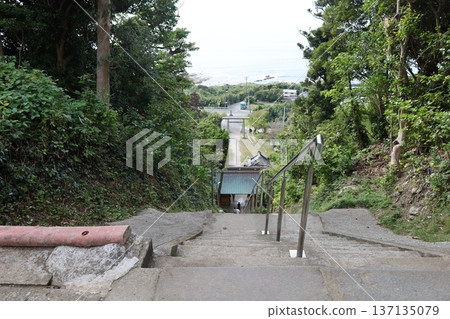 須崎神社，藥原坂（淨化斜坡）石階 [千葉縣立山市] 137135079