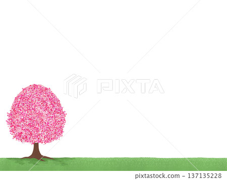 Simple pink wooden frame 137135228