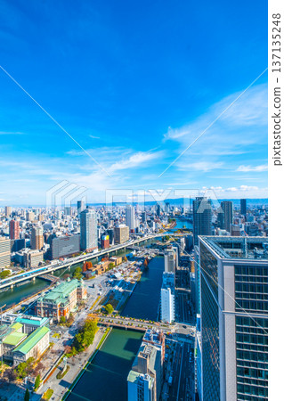 Cityscape of eastern Osaka Cityscape of eastern Osaka 137135248