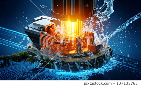 CNC machine image with complex design CNC machine image with complex design 137135765