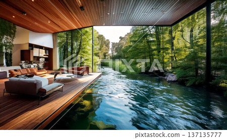 Luxury Tropical Villa with River and Forest View 137135777