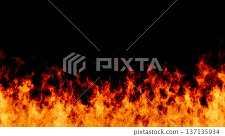 Intense flames burning at the bottom of the screen [Variation 3] 137135934