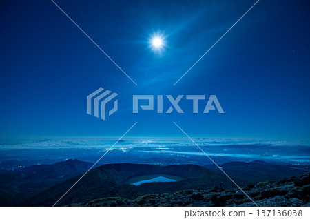 月光下的奧奈米池波光粼粼 月光下的奧奈米池波光粼粼 137136038