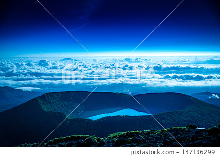 Onami Pond shining in the moonlight Onami Pond shining in the moonlight 137136299
