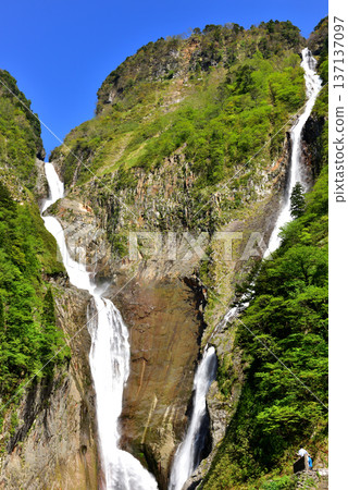 Fresh green Shomyo Falls and rainbow Fresh green Shomyo Falls and rainbow 137137097