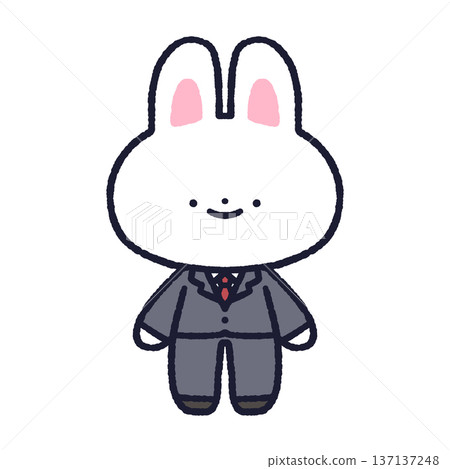 Standing rabbit in a suit 137137248