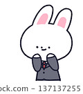 A rabbit in a suit expecting 137137255