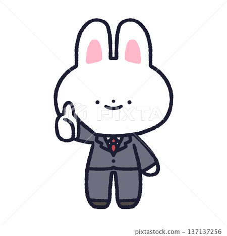 A rabbit in a suit giving a thumbs up A rabbit in a suit giving a thumbs up 137137256