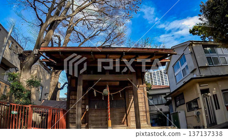 Higashisekimori Inari ShrineA wooden shrine building nestled in a corner of the city Higashisekimori Inari ShrineA wooden shrine building nestled in a corner of the city 137137338