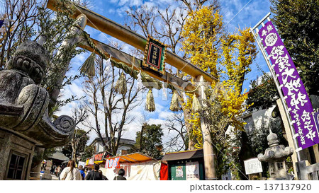 東京蛇久保神社入口，是東京的財富聖地。 137137920
