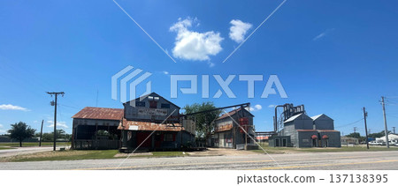 Old steel sheet factory building, Texas, U.S.A. Old steel sheet factory building, Texas, U.S.A. 137138395