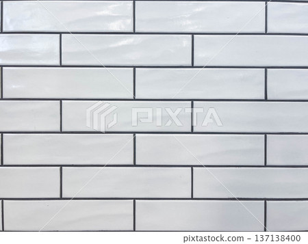 White ceramic wall tile texture 137138400