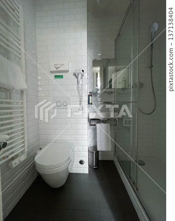 Hotel bathroomin the historic center, Geneva, Switzerland Hotel bathroomin the historic center, Geneva, Switzerland 137138404