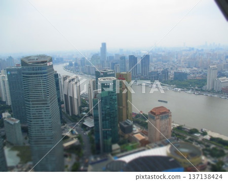 View from the Oriental Pearl Tower in Shanghai, China (diorama style) View from the Oriental Pearl Tower in Shanghai, China (diorama style) 137138424