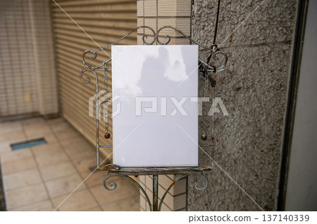 Large blank billboard on a street wall, banners with room to add your own text Large blank billboard on a street wall, banners with room to add your own text 137140339