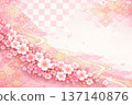 Pink background material with a Japanese feel 137140876
