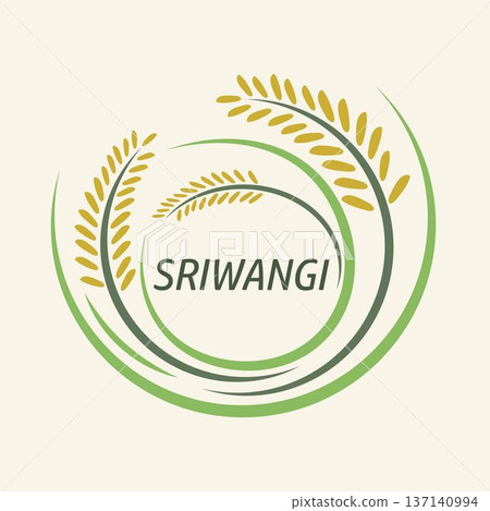 rice plant logo icon vector element design template 137140994