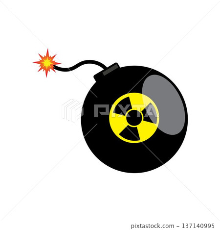 nuclear bomb illustration icon vector element design template nuclear bomb illustration icon vector element design template 137140995
