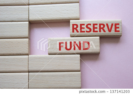 Reserve Fund symbol. Concept word Reserve Fund on wooden blocks. Beautiful pink background. Business and Reserve Fund concept. Copy space Reserve Fund symbol. Concept word Reserve Fund on wooden blocks. Beautiful pink background. Business and Reserve Fund concept. Copy space 137141203