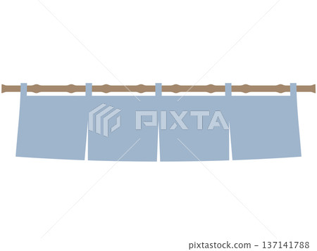 淺藏藍色暖簾插圖 137141788