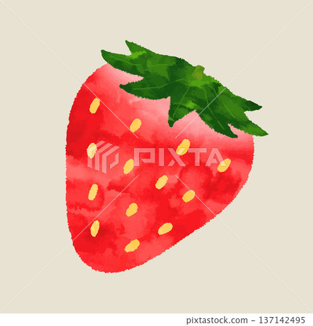 手繪水彩草莓（向量版） 137142495