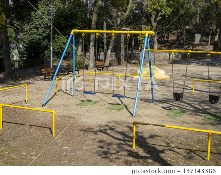 A park on Satsukiyama with swings A park on Satsukiyama with swings 137143386