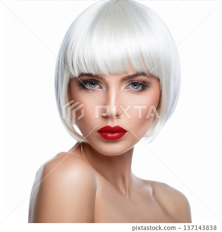 Stunning Close-Up of Vogue Style Woman 137143838