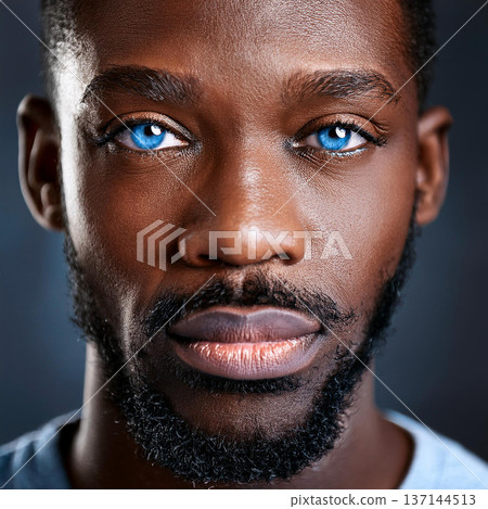 Striking Close-Up of a Calm Face 137144513
