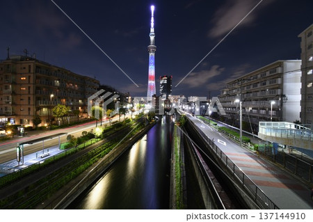 東京晴空塔特別照明美國 東京晴空塔特別照明美國 137144910