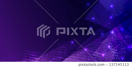 Triangle lines glowing, internet network speed, techology futuristic background. Triangle lines glowing, internet network speed, techology futuristic background. 137145113